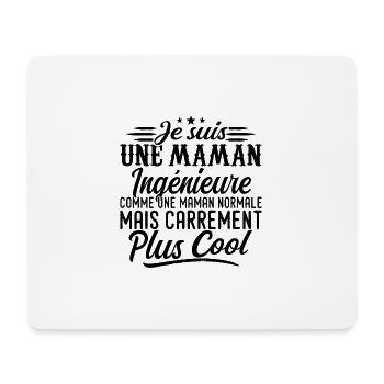 Ingenieurs-Mutter: Normal, aber knallharter - Mousepad (Querformat) - Weiß - Vorne