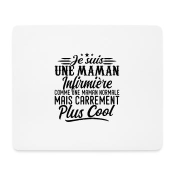 Maman Infirmière: normale, mais en plus badass - Tapis de souris (format paysage) - blanc - Devant