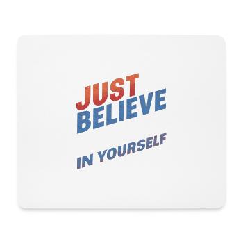 UST BELIEVE – T-Shirt & Accessoires - Mousepad (Querformat) - Weiß - Vorne