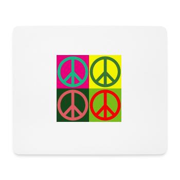Pop Art / Comic: Peace-Zeichen - Hippies - 60s 70s - Mousepad (Querformat) - Weiß - Vorne