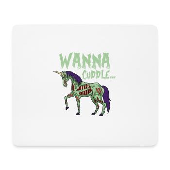 Halloween Einhorn untot Zombie lustig Geschenk - Mousepad (Querformat) - Weiß - Vorne