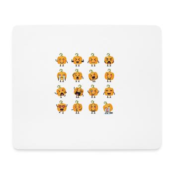 Heureux cadeau costume de citrouille d'Halloween Emoji - Tapis de souris (format paysage) - blanc - Devant