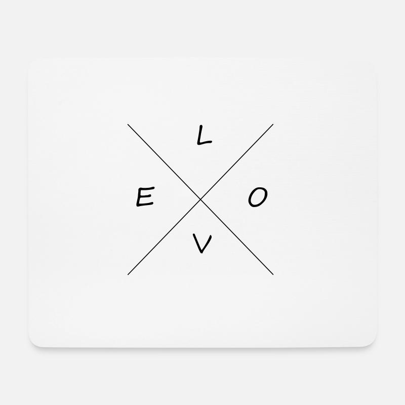 LOVE - Mousepad (Querformat) - Weiß