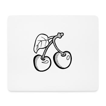 cherries kirschen veggie gemuese fruits16 - Mousepad (Querformat) - Weiß - Vorne