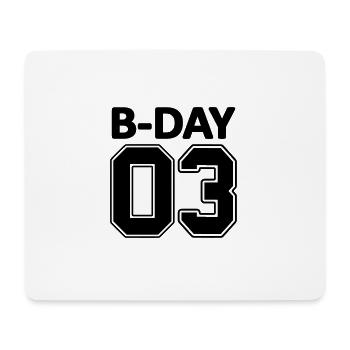 3. Geburtstag Bday 03 Zahl Zahlen Nummer Trikot - Mousepad (Querformat) - Weiß - Vorne