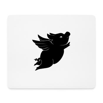 Pig - pig with wings - Mouse Pad (horizontal) - white - Front