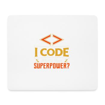 I code what's your superpower ? - Tapis de souris (format paysage) - blanc - Devant