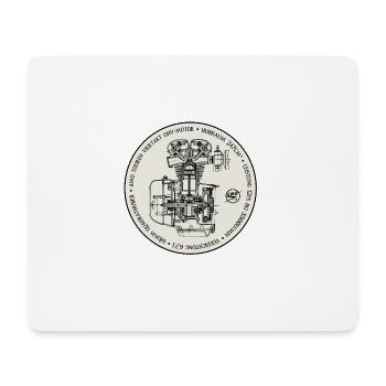 AWO Tour engine light gray - Mouse Pad (horizontal) - white - Front