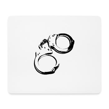 Handschellen Handfesseln Polizei Handfessel - Mousepad (Querformat) - Weiß - Vorne