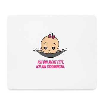 Ich Bin Nicht Fett Schwangerschaft Baby - Mousepad (Querformat) - Weiß - Vorne