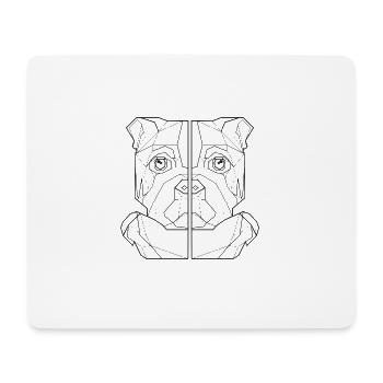 chien ami de chien amant, chien, chemise - Tapis de souris (format paysage) - blanc - Devant