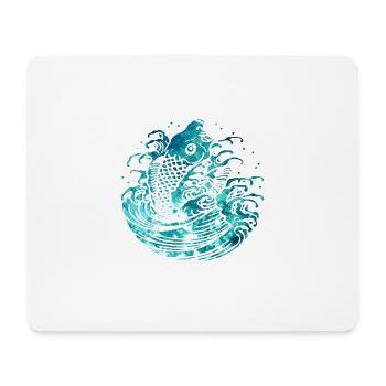 poisson - Tapis de souris (format paysage) - blanc - Devant