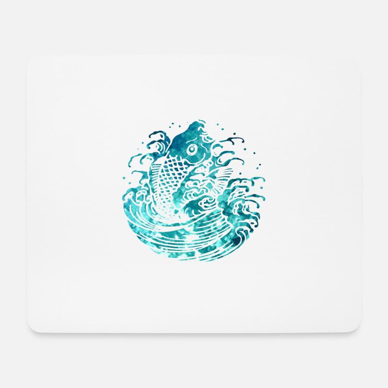 Fisch - Mousepad (Querformat) - Weiß