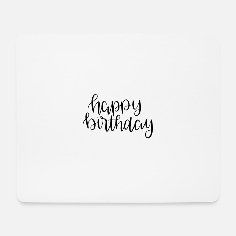 Happy birthday - Mousepad (Querformat) - Weiß