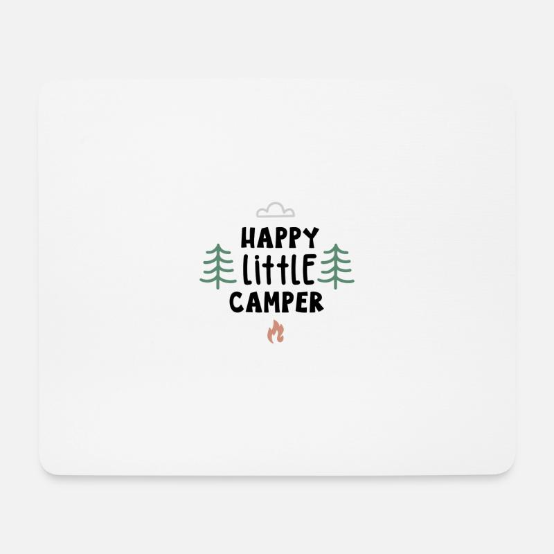 Happy little camper - Mousepad (Querformat) - Weiß