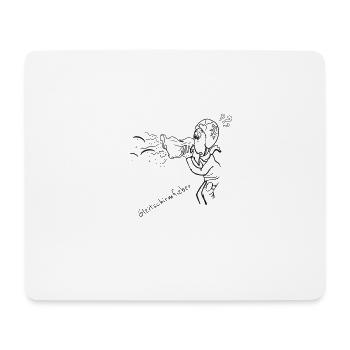 Parapente Aviateur Fièvre - Tapis de souris (format paysage) - blanc - Devant