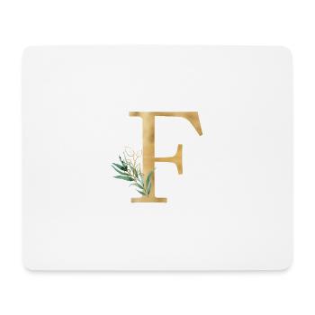 Customizable Monogram F Botany - Mouse Pad (horizontal) - white - Front
