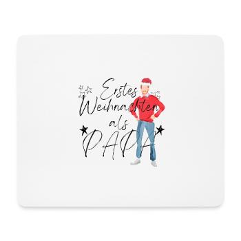 Erstes Weihnachten als Papa _ 1 - Mousepad (Querformat) - Weiß - Vorne