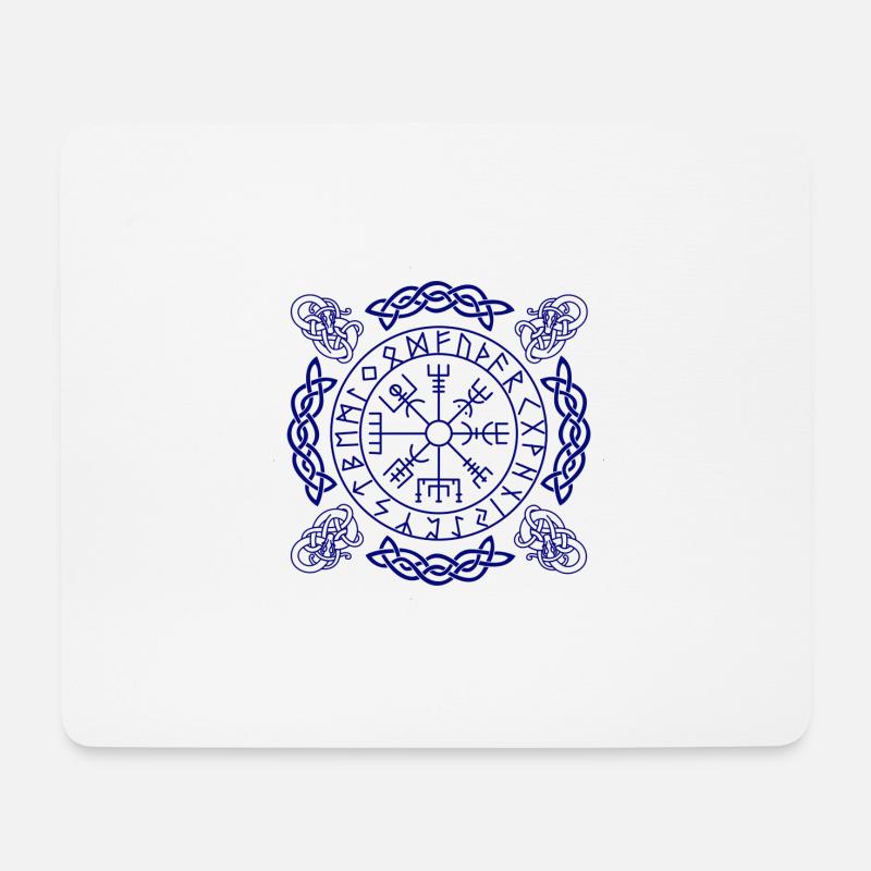 Vegvisir blau - Mousepad (Querformat) - Weiß