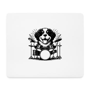 Cool bouvier bernois chiot batteur - Tapis de souris (format paysage) - blanc - Devant