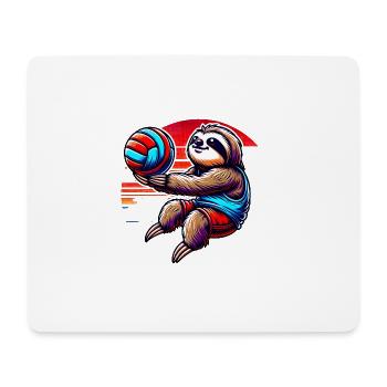 Joueur de volley-ball paresseux cool - Tapis de souris (format paysage) - blanc - Devant