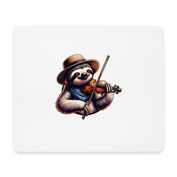 Faultier Violinist Klassische Musik - Mousepad (Querformat) - Weiß - Vorne