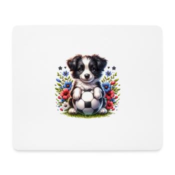 Border Collie Fußballspieler Champion Fan - Mousepad (Querformat) - Weiß - Vorne