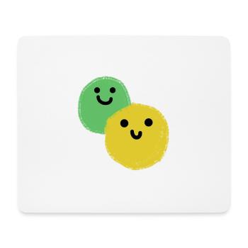 Zwei Bälle - Mousepad (Querformat) - Weiß - Vorne