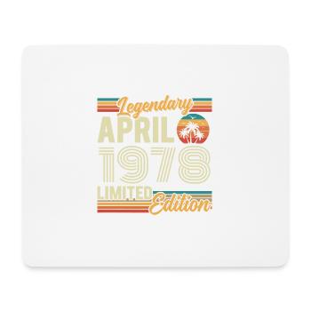 Avril 1978 Cadeau 48e Anniversaire - April 1978 - Tapis de souris (format paysage) - blanc - Devant