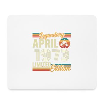 Avril 1973 Cadeau 53e Anniversaire - April 1973 - Tapis de souris (format paysage) - blanc - Devant