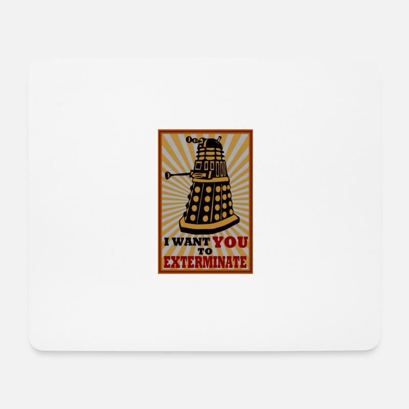 Dalek - Mousepad (Querformat) - Weiß