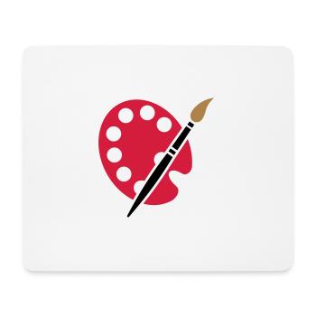 Painter artist graphic artist brush color palette - Mouse Pad (horizontal) - white - Front