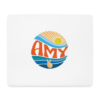 Amy Shirt Vintage Sunset Amy Groovy Tie Dye - Mouse Pad (horizontal) - white - Front