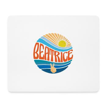 Beatrice Shirt Vintage Sunset Beatrice Groovy Tie - Tapis de souris (format paysage) - blanc - Devant