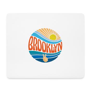 Brooklyn Hemd Vintage Sunset Brooklyn Groovy Krawatte - Mousepad (Querformat) - Weiß - Vorne