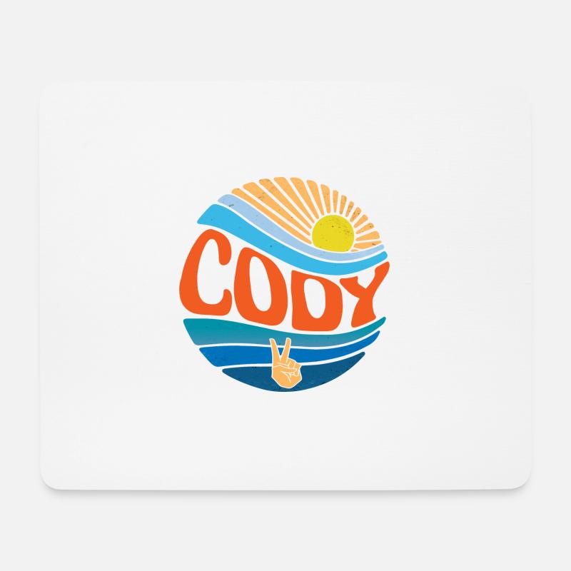 Cody Shirt Vintage Sunset Cody Groovy Tie Dye - Mousepad (Querformat) - Weiß
