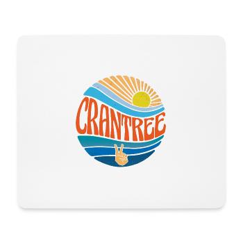 Crantree Hemd Vintage Sonnenuntergang Crantree Groovy Krawatte - Mousepad (Querformat) - Weiß - Vorne