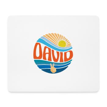 David Shirt Vintage Sunset David Groovy Tie Dye - Mouse Pad (horizontal) - white - Front