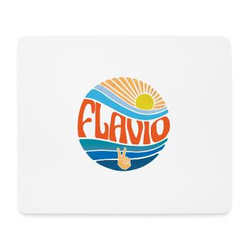 Flavio Hemd Vintage Sunset Flavio Groovy Tie Dye - Mousepad (Querformat) - Weiß - Vorne