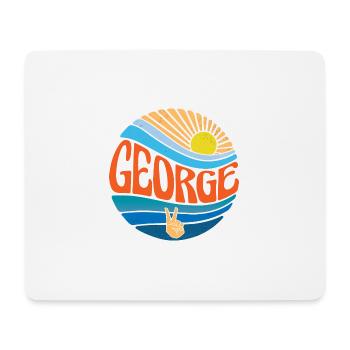 George Shirt Vintage Sunset George Groovy Tie Dye - Mousepad (Querformat) - Weiß - Vorne