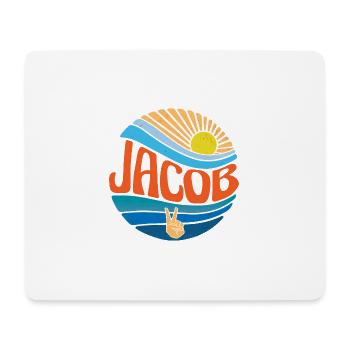 Chemise Jacob Vintage Coucher de soleil Jacob Groovy Tie Dye - Tapis de souris (format paysage) - blanc - Devant