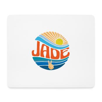 Jade Shirt Vintage Sunset Jade Groovy Tie Dye - Mousepad (Querformat) - Weiß - Vorne