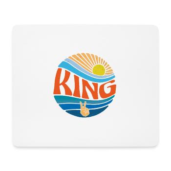 King Shirt Vintage Sunset King Groovy Tie Dye - Mousepad (Querformat) - Weiß - Vorne
