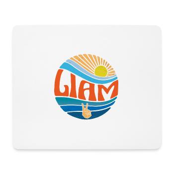 Liam Chemise Vintage Coucher de soleil Liam Groovy Tie Dye - Tapis de souris (format paysage) - blanc - Devant