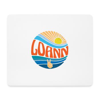 Loann Hemd Vintage Sonnenuntergang Loann Groovy Tie Dye - Mousepad (Querformat) - Weiß - Vorne