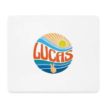 Lucas Chemise Vintage Sunset Lucas Groovy Tie Dye - Tapis de souris (format paysage) - blanc - Devant