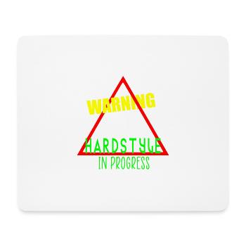 Warning hardstyle in progress - Mouse Pad (horizontal) - white - Front