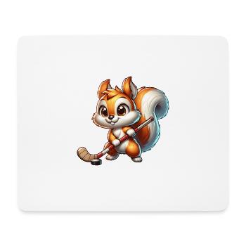 Fieldhockey Eichhörnchen Nüsse Tierliebhaber - Mousepad (Querformat) - Weiß - Vorne