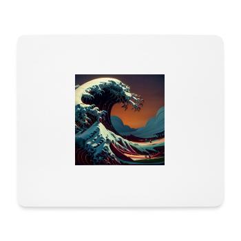 Vague de kanagawa, vague, illustration, Japon - Tapis de souris (format paysage) - blanc - Devant