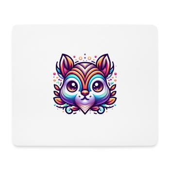 Buntes Eichhörnchen Nüsse Tierliebhaber - Mousepad (Querformat) - Weiß - Vorne